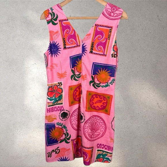 Anna Cate Kaylor Mini Dress Coral Conversation NWT Sz M - Picture 7 of 8